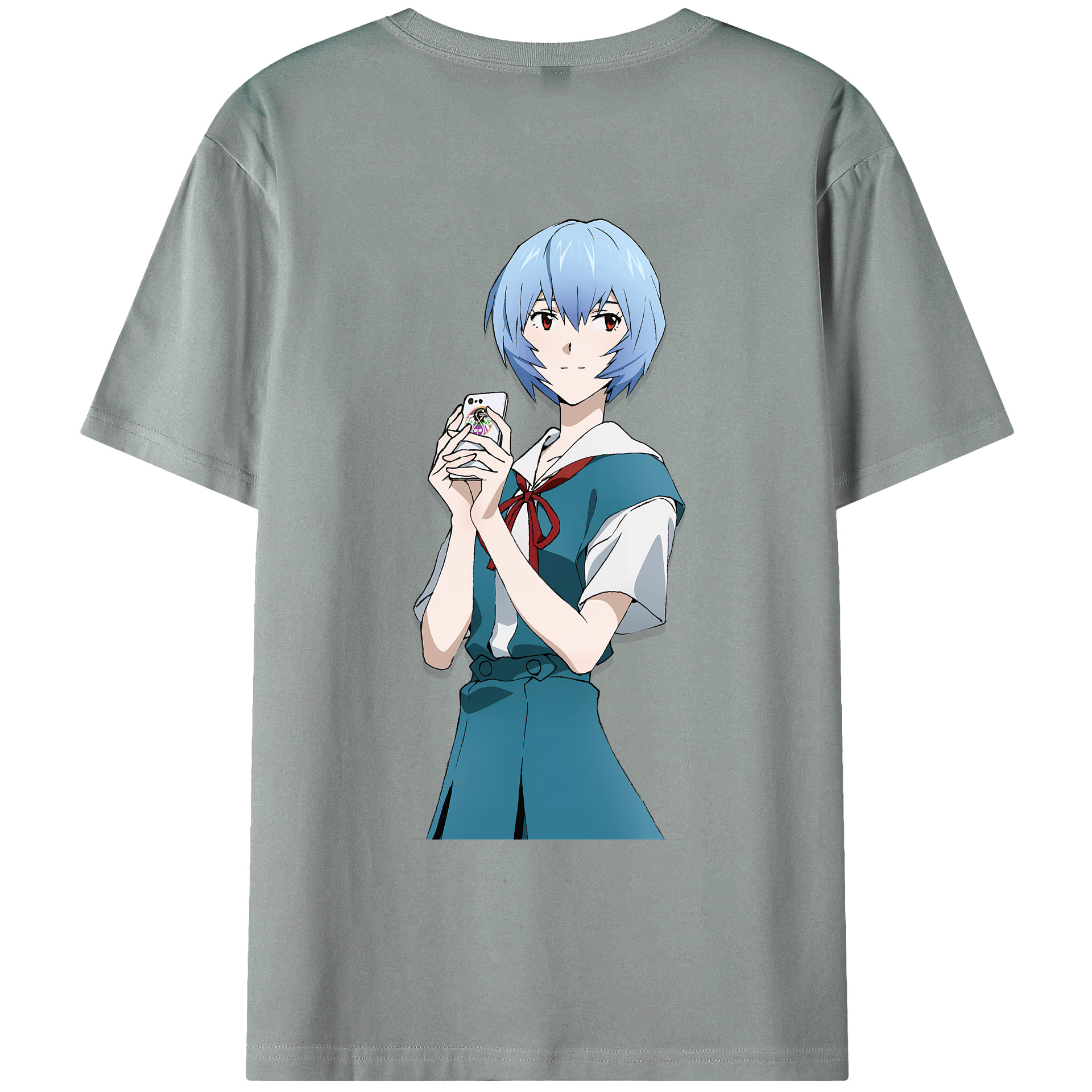 （画像用） EVA 新世紀エヴァンゲリオン 綿100％ メンズ半袖Tシャツ（バックプリント） 通気性